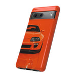 Orange Supra Phone Case, MK4 90s JDM Legend Tough Protective Cover for Men