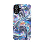 Chrome Metallic Swirl  Art Tough Phone Case