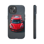 Red C8 Z06 Track Wing Tough Phone Case Cover Gift Art