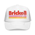 Brickell Miami Trucker Hat Retro Vintage Brickell Florida Foam Snapback Cap South Beach Style Hat