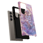 Cherub Cloud Throne Phone Case, Pastel Marble 3D Render Cover