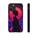 Neon Geisha Silhouette Phone Case | Tough Cover
