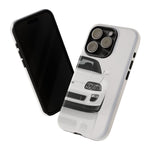 White MK4 Supra Phone Case, Retro 90s JDM Tough Cover for Car Enthusiasts