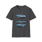 Blue Classic 1967 Corvette Convertible T-Shirt | Sports Car Illustration