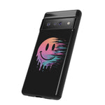Melting Glitch Smiley Face Phone Case Trippy Tough Case