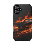 Black Charger Classic Muscle Flames Tough Phone Case Cover Gift