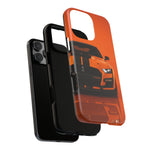 Orange Mustang Art Phone Case, GT500 American Muscle Car Tough Cover for Male