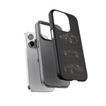 Trans Am Phone Case Black Gold, Three-View Vector Tough Cover
