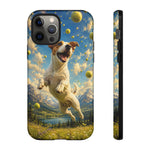 Happy Jack Russell Jumping with Tennis Balls Phone Case | Dog Lover