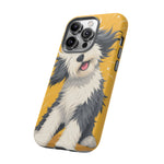 Sheepdog Hair Flip Phone Case Funny Dog Lover Gift