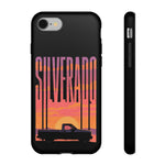 Silverado sunset truck Phone Case | Retro pickup silhouette