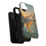 Leaping Golden Trout Lake Scene phone case | Tough Cover