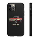 1986 Chevy K10 Red White Classic Pickup Tough Phone Case Cover