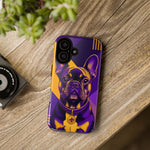 French Bulldog Pop-Art Portrait Tough Phone Case - Purple Gold