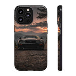 MK4 Supra Phone Case, Black JDM Sports Car Mountain Dusk Cover