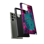 Neon Flamingo Pool Vaporwave Art Tough Phone Case