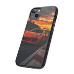 Orange C8 Z06 Flat Plane V8 Speed Art Tough Phone Case