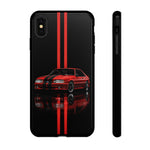 Fox Body Mustang Phone Case, Red 87 Muscle Car Stripe Studio Cover