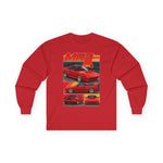 Red 1987 Toyota MR2 Collage Long Sleeve Tee | Retro JDM Sports Car