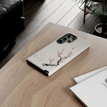 Plum Blossom Ink Wash Phone Case Minimalist Zen Tough Case