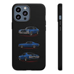 1970 Chevelle SS Phone Case Blue, Three-View Vector Tough Cover