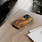 Abyssinian Warm Ticked Portrait Art Tough Phone Case