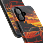 Orange C8 Z06 Flat Plane V8 Speed Art Tough Phone Case