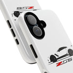 White C7 Z06 Phone Case for Chevy Vette Fans, Tough Cover