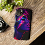 Neon Lightning Face 80s phone case | Tough Case