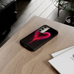 Melting Glitch Heart Neon Phone Case