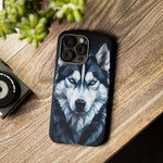 Siberian Husky Geometric Diamond Art Tough Phone Case