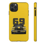 1969 Camaro Z28 Yellow Front View Muscle Car Tough Phone Case