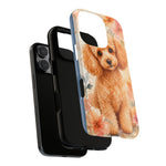 Miniature Poodle Whimsical Watercolor Art Tough Phone Case