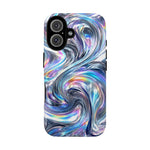 Chrome Metallic Swirl  Art Tough Phone Case