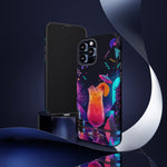 Neon Cocktail Phone Case | Retro 80s Tropical Drink Art