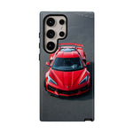 Red C8 Z06 Track Wing Tough Phone Case Cover Gift Art