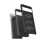 Black 300ZX Sports Car Tough Phone Case - Multi View