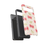 Pink Cherry Pattern Phone Case | Cute Retro Fruit Design