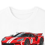 2018 Ford GT Red Sports Cars Racing Graphic Long Sleeve T-Shirt