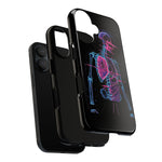 Neon Anatomical Skeleton Phone Case | Internal Displacement Art