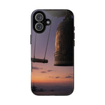 Temple Bell Sunset Phone Case Japan Zen Tough Case