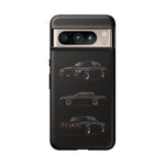 Black GNX Phone Case, Three-View Muscle Car Vector Tough Cover