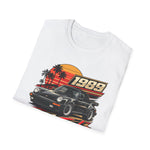 1989 Porsche 911 Turbo Cabriolet Graphic T-Shirt — Retro Racing Car Tee
