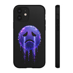 Glitch Sad Face Phone Case, Anime Melt Static Tough Cover