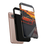Orange C8 Z06 Flat Plane V8 Speed Art Tough Phone Case