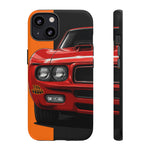 GTO The Judge Red Muscle Car Illustration Phone Case | Retro Classic Car
