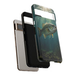 Largemouth Bass Phone Case, Sunlit Underwater Tough Cover, Gift