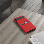 Red Classic Corvette C1 Illustration phone case | Retro Car Tough Case