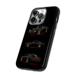 Trans Am Phone Case Black Gold, Three-View Vector Tough Cover