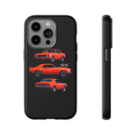 1969 Camaro SS Orange Triple View Muscle Car Tough Phone Case